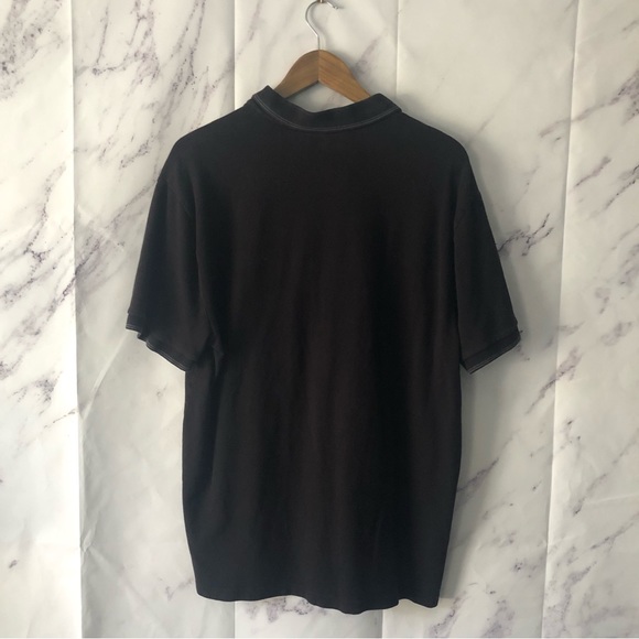 VINTAGE 90s CLAIBORNE SHORT SLEEVE POLO SHURT BLACK/GRAY MENS XL - Picture 2 of 7